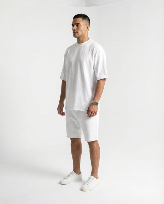 Monaco Oversize Shorts Set - White