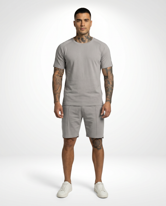 Capri Casual Short Set - Light Grey