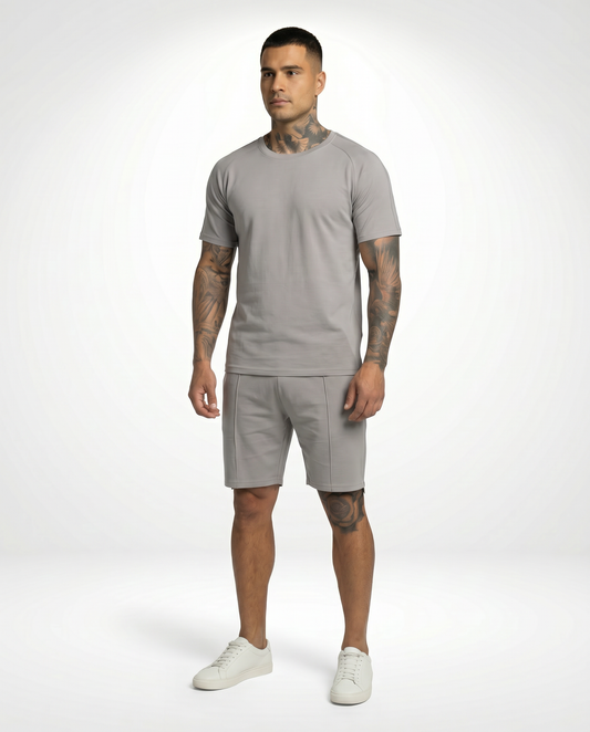 Capri Casual Short Set - Light Grey