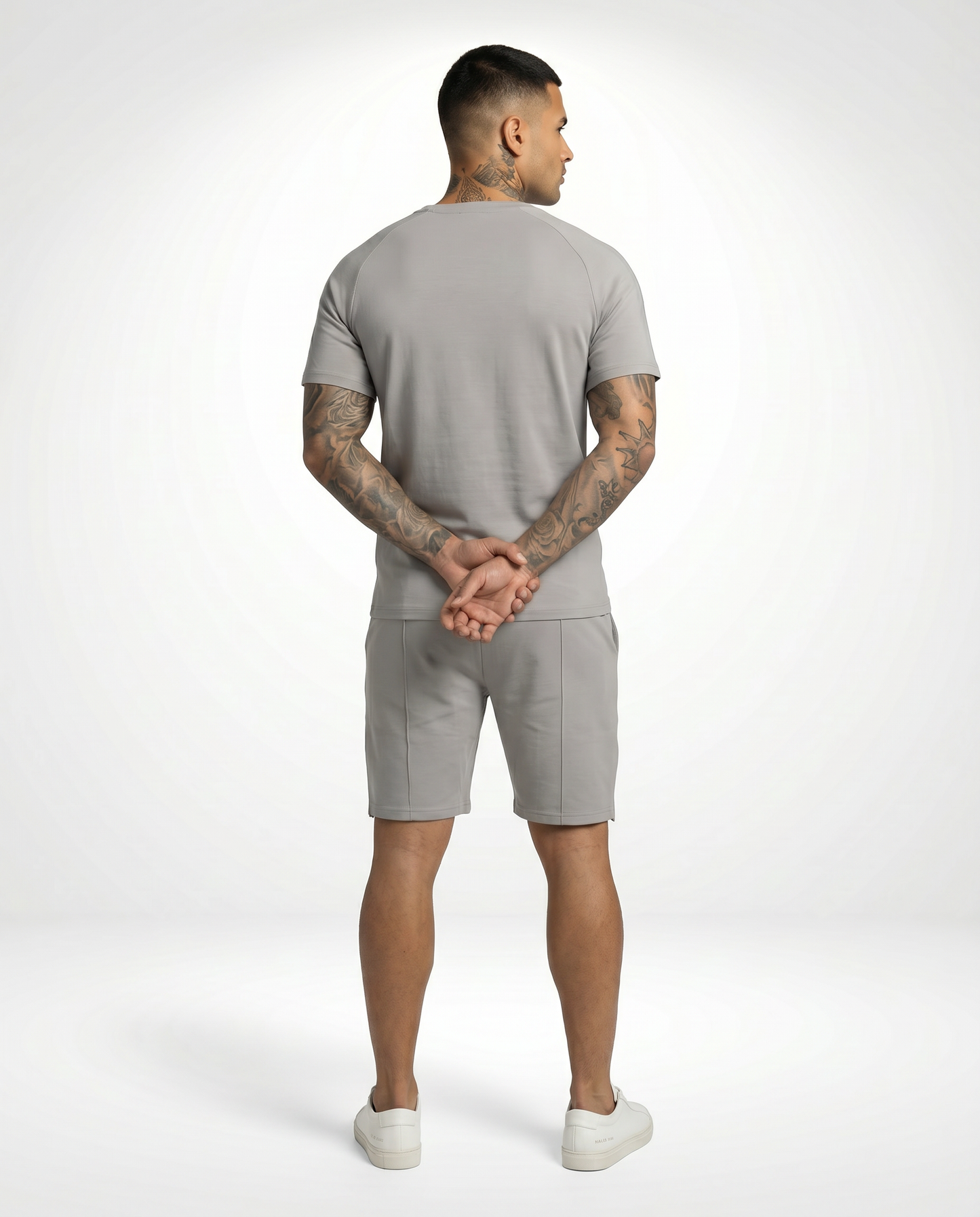 Capri Casual Short Set - Light Grey