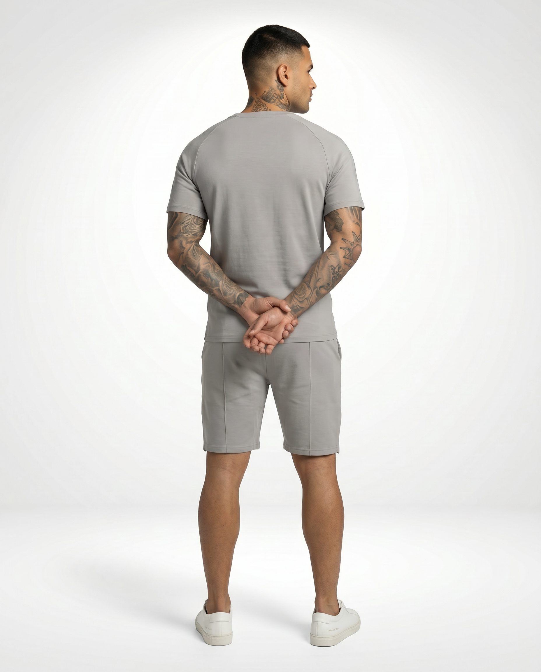Capri Casual Short Set - Light Grey