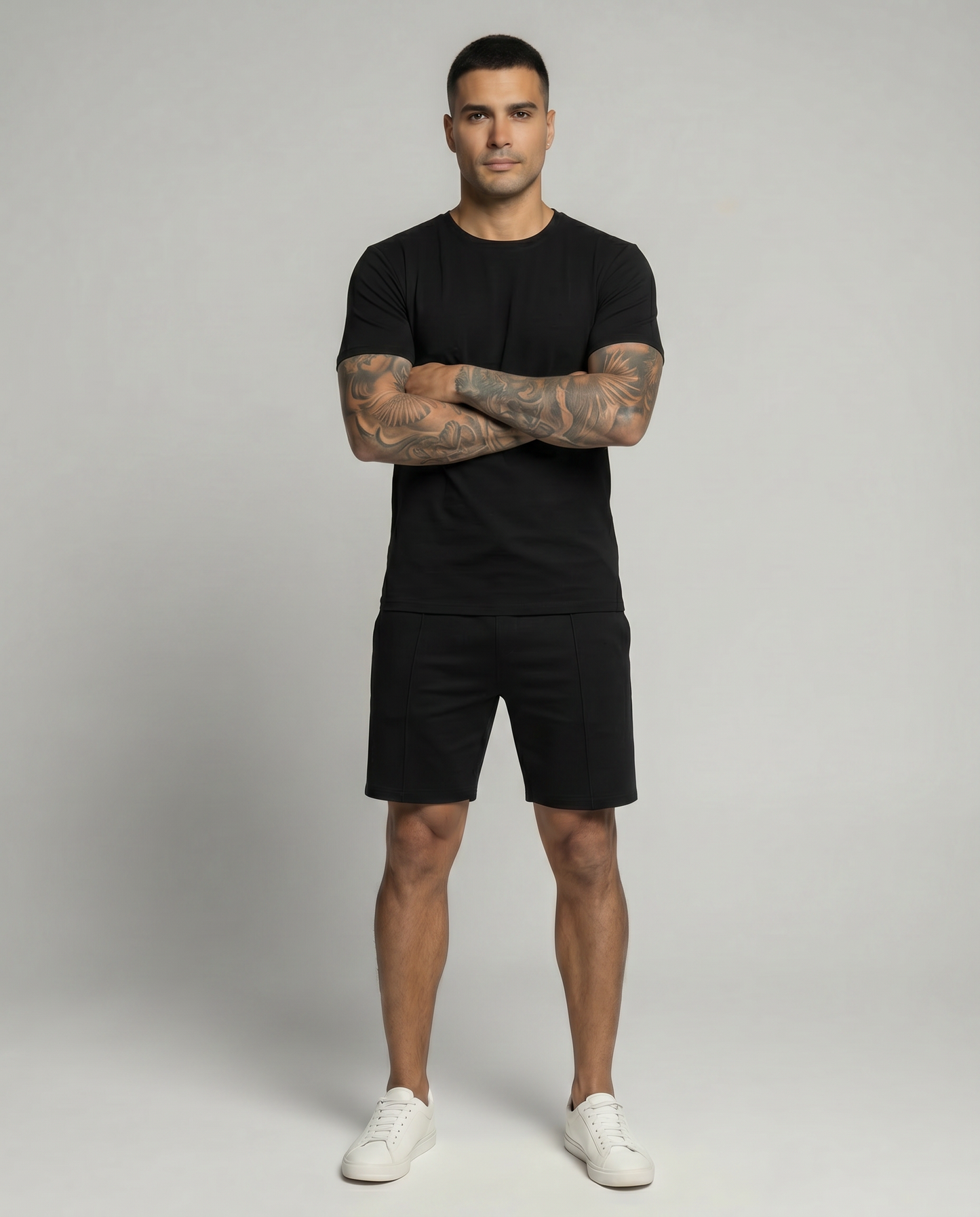 Capri Casual Short Set - Black