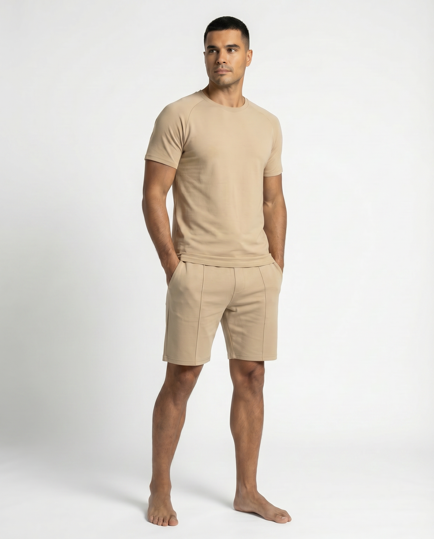 Capri Casual Short Set - Khaki