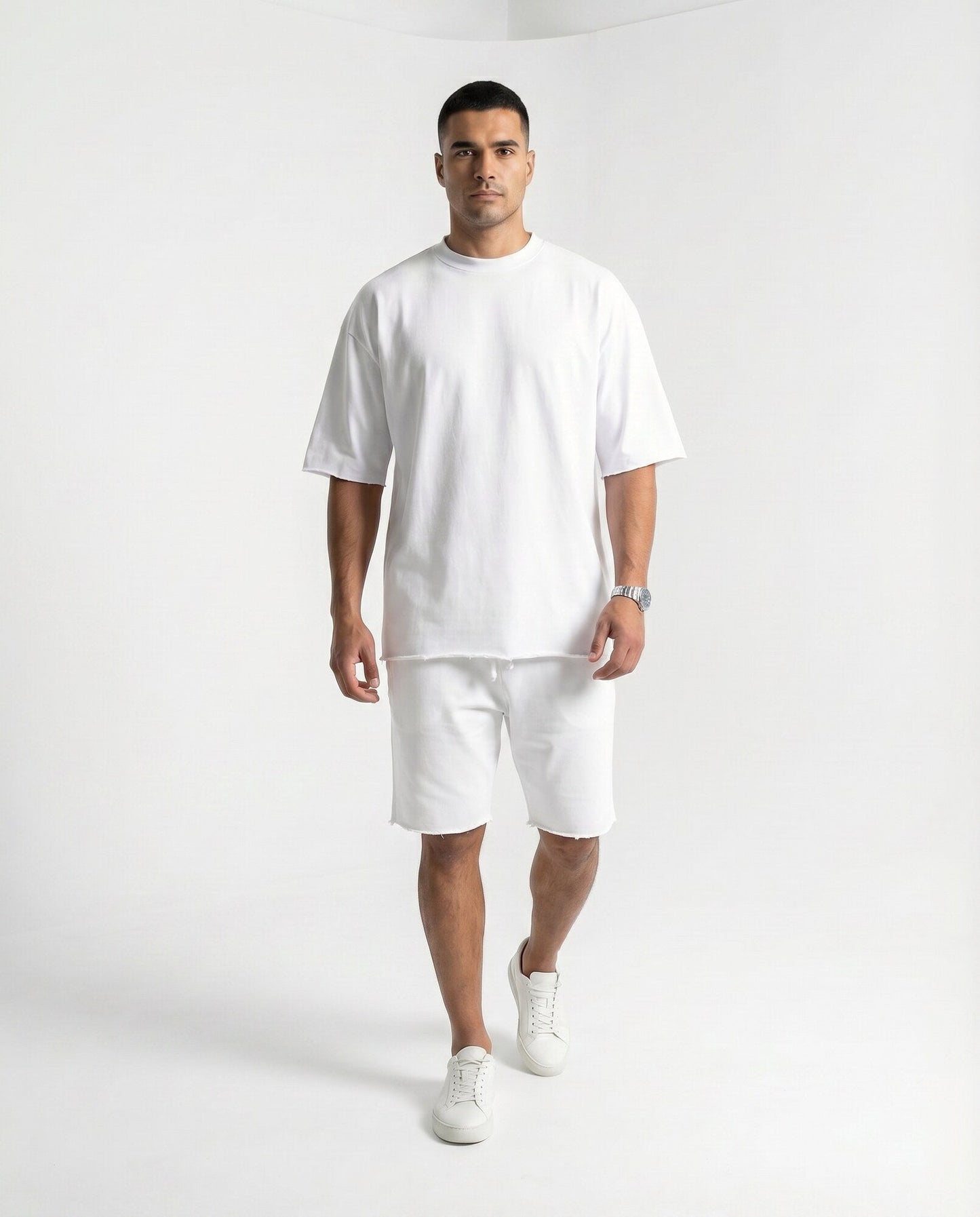 Monaco Oversize Shorts Set - White