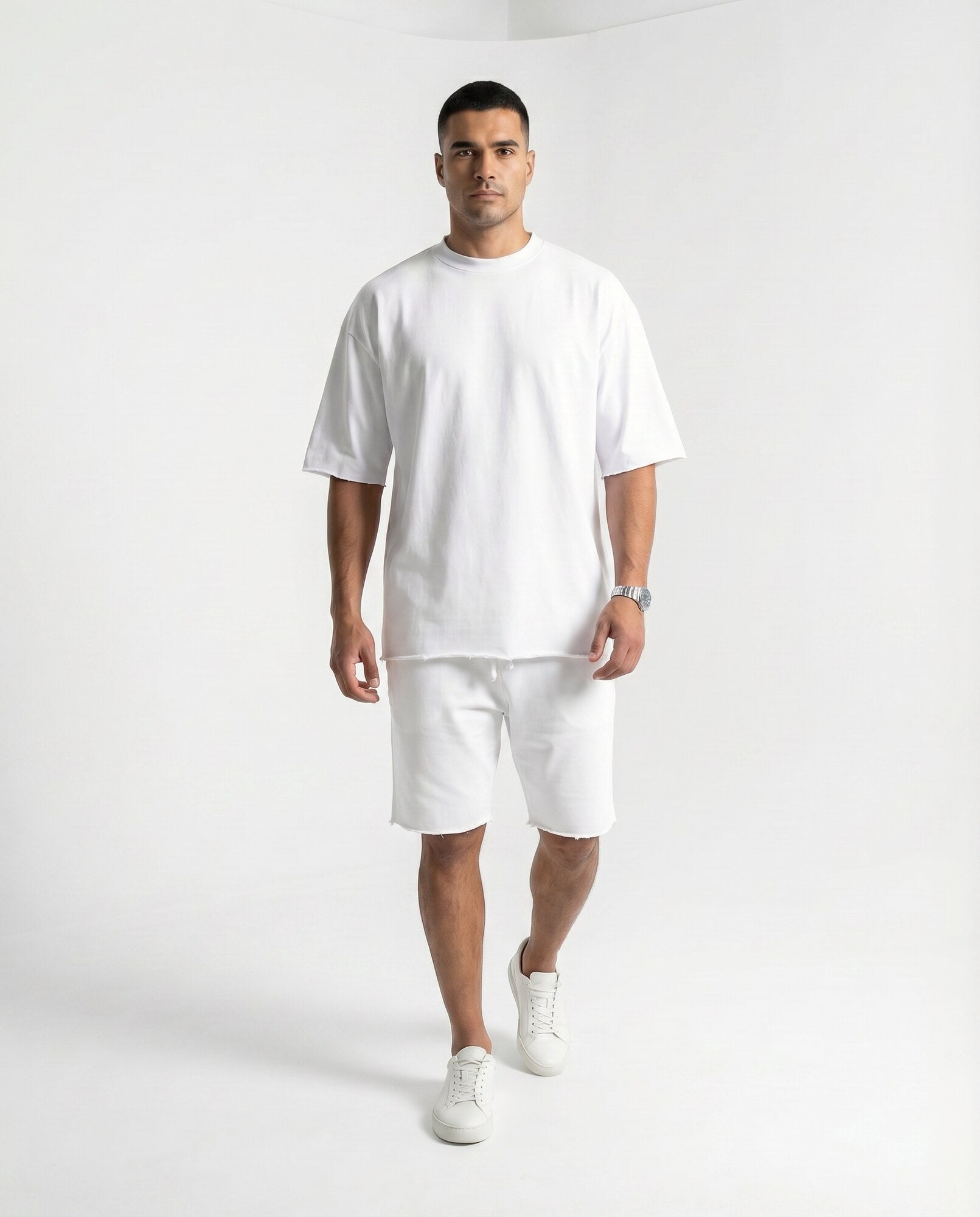 Monaco Oversize Shorts Set - White