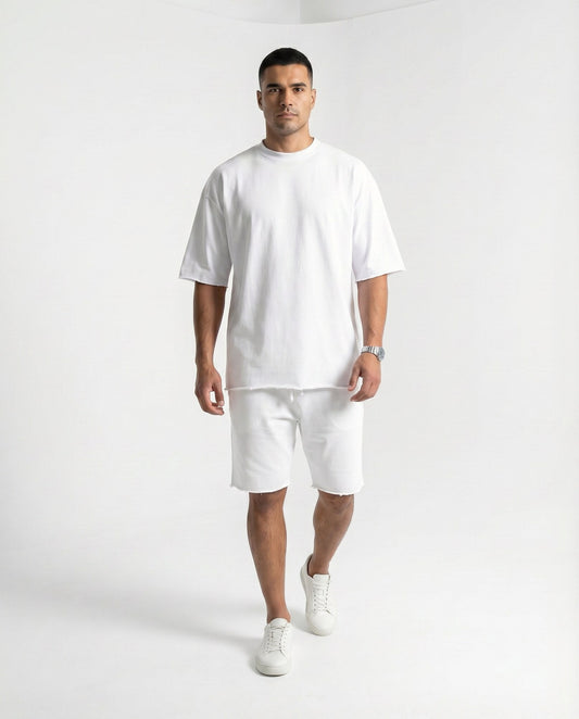 Monaco Oversize Shorts Set - White