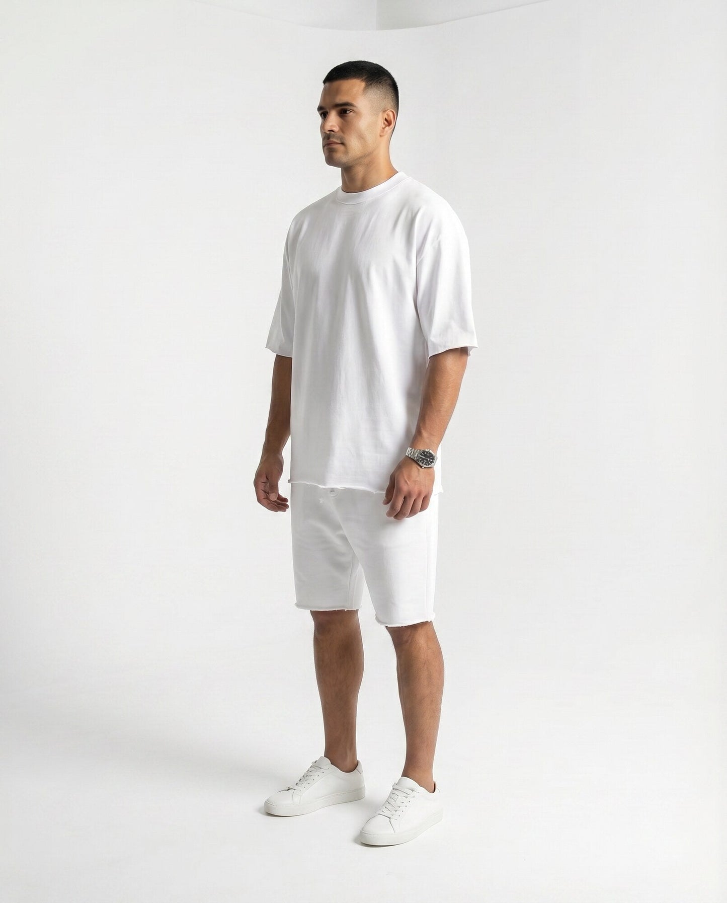 Monaco Oversize Shorts Set - White