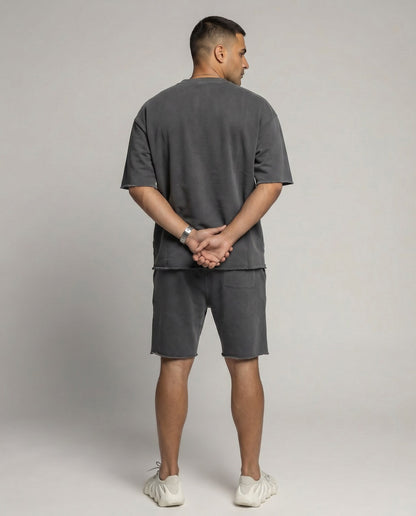 Monaco Oversize Shorts Set - Dark Grey