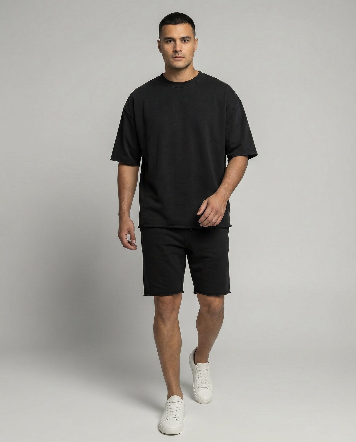 Monaco Oversize Shorts Set - Black