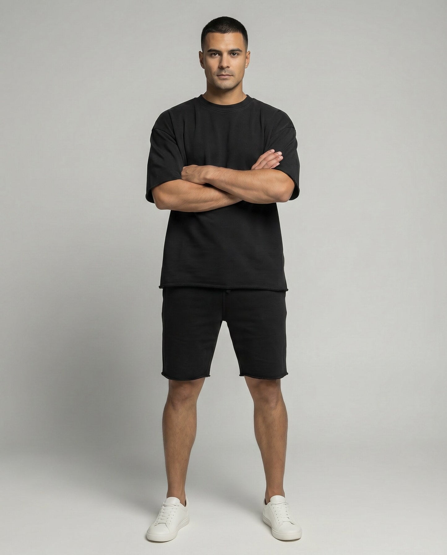 Monaco Oversize Shorts Set - Black