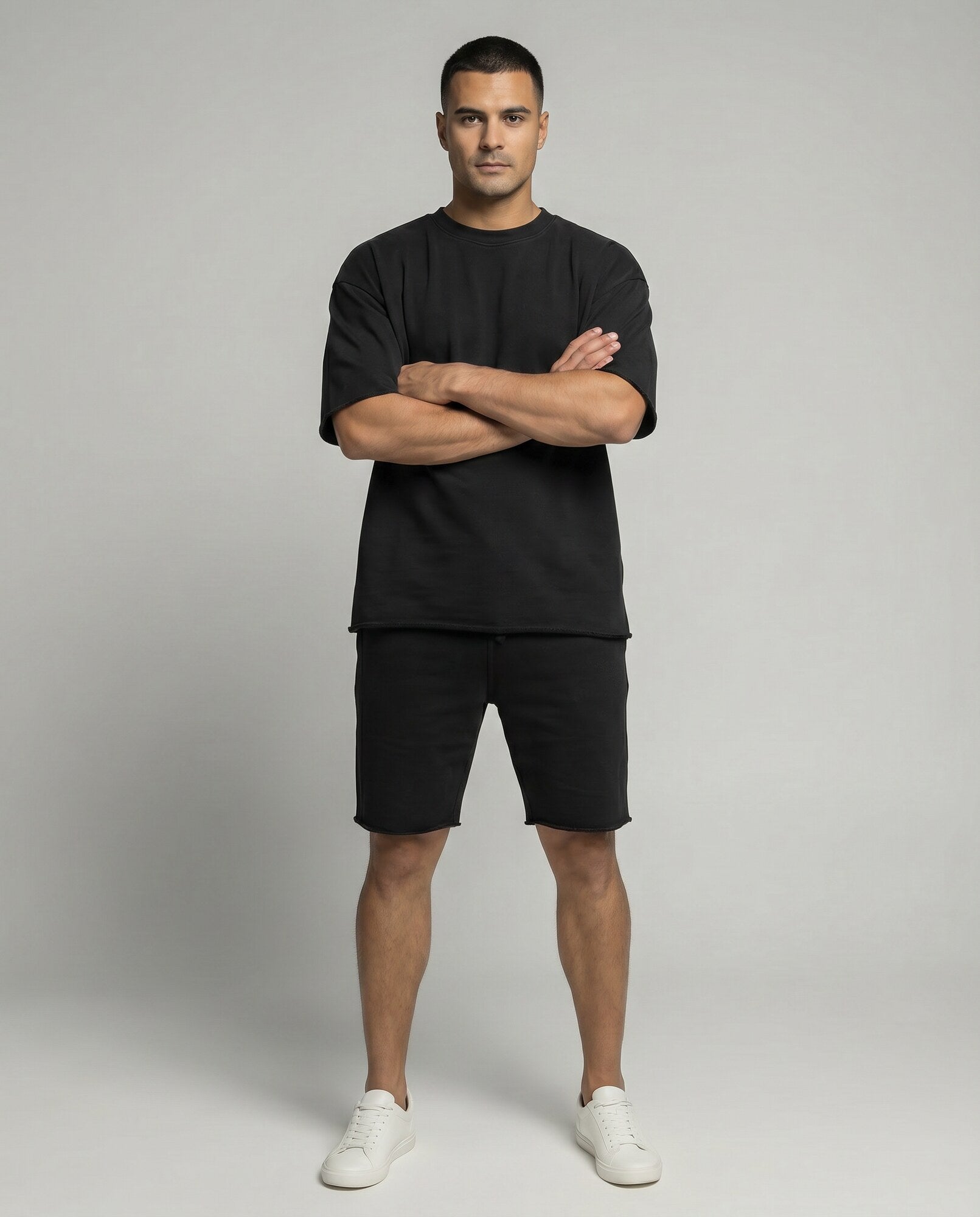Monaco Oversize Shorts Set - Black