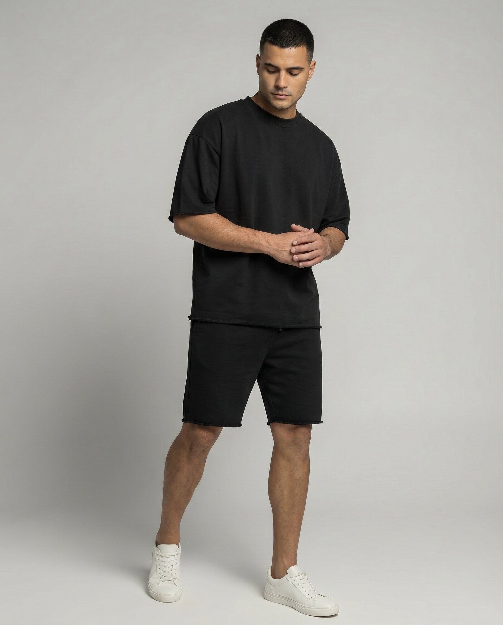 Monaco Oversize Shorts Set - Black