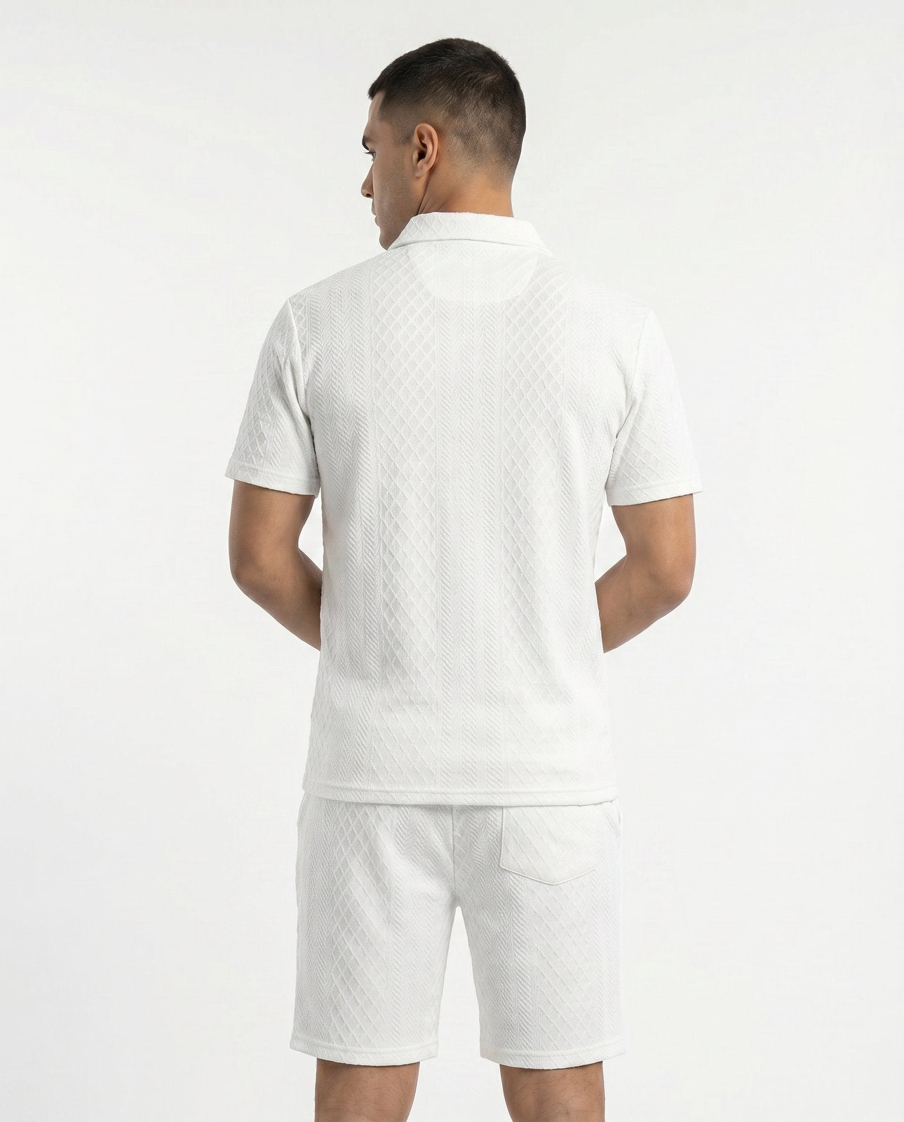 Riviera Polo & Shorts Set - White