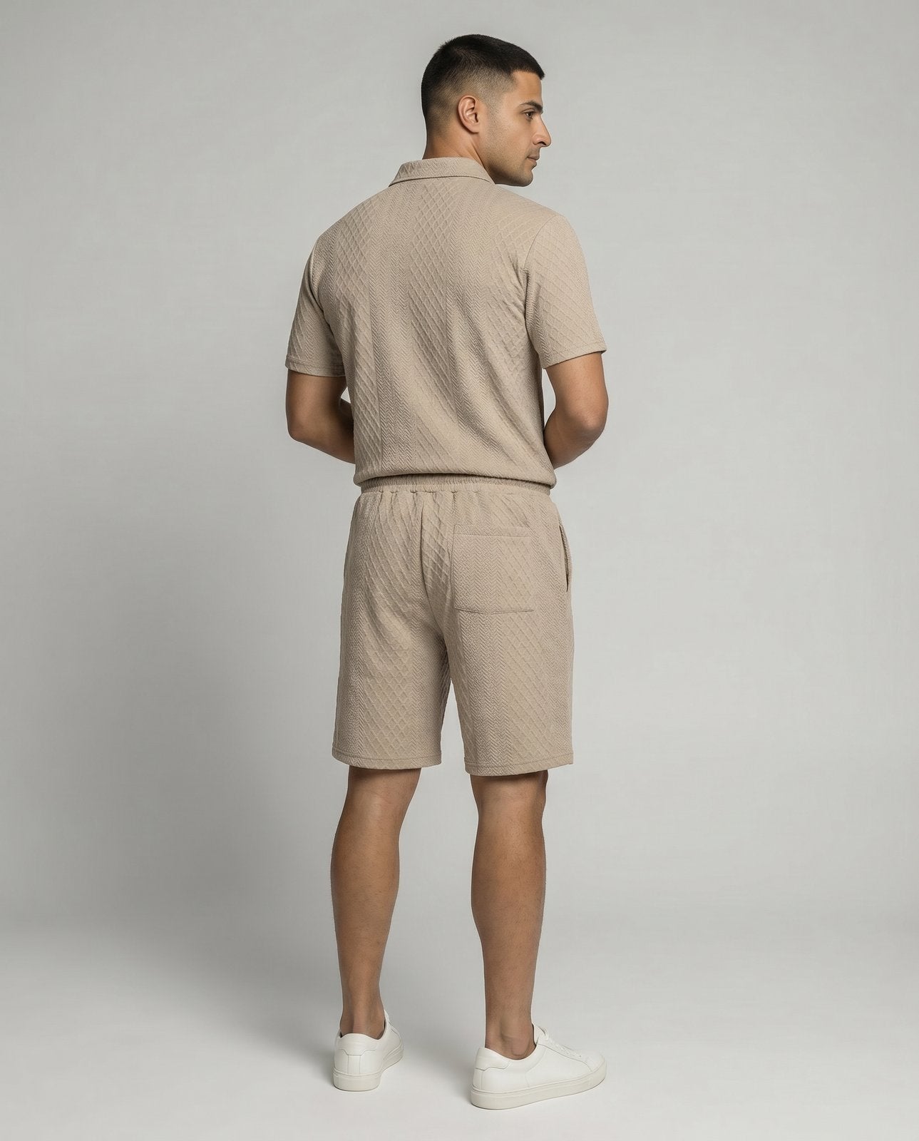 Riviera Polo & Shorts Set - Khaki
